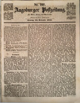 Augsburger Postzeitung Sonntag 23. November 1845