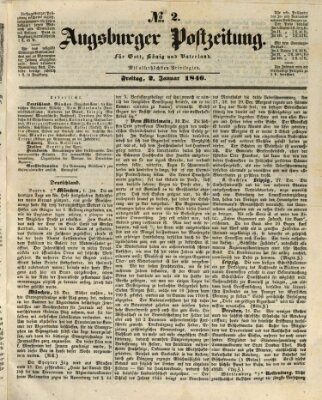 Augsburger Postzeitung Freitag 2. Januar 1846