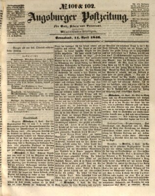 Augsburger Postzeitung Samstag 11. April 1846
