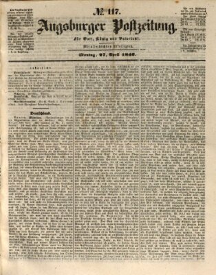 Augsburger Postzeitung Montag 27. April 1846