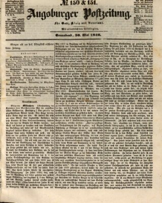 Augsburger Postzeitung Samstag 30. Mai 1846