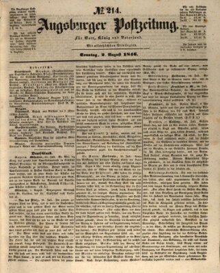 Augsburger Postzeitung Sonntag 2. August 1846