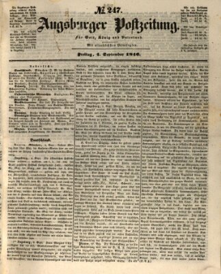 Augsburger Postzeitung Freitag 4. September 1846
