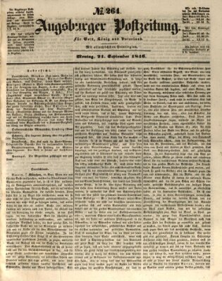 Augsburger Postzeitung Montag 21. September 1846
