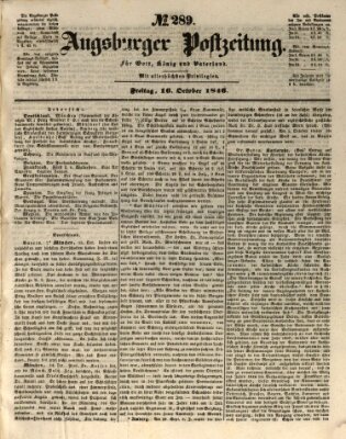 Augsburger Postzeitung Freitag 16. Oktober 1846