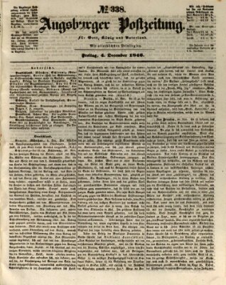 Augsburger Postzeitung Freitag 4. Dezember 1846