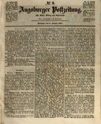 Augsburger Postzeitung Sonntag 3. Januar 1847