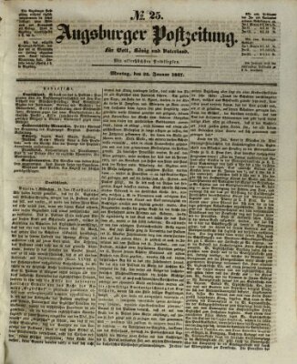 Augsburger Postzeitung Montag 25. Januar 1847