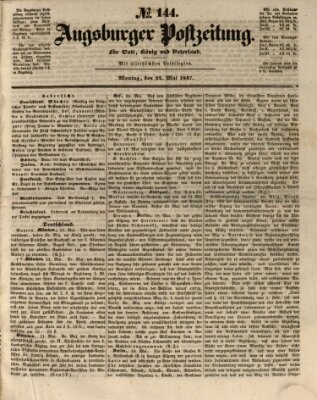 Augsburger Postzeitung Montag 24. Mai 1847