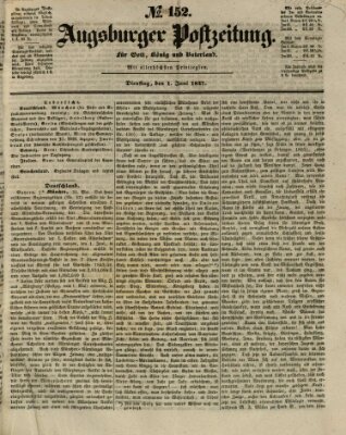 Augsburger Postzeitung Dienstag 1. Juni 1847