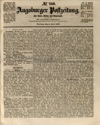 Augsburger Postzeitung Dienstag 8. Juni 1847