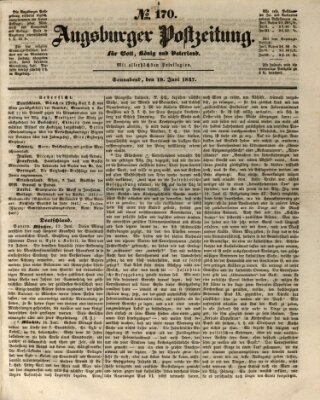 Augsburger Postzeitung Samstag 19. Juni 1847