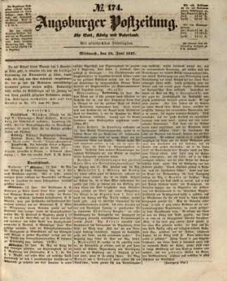 Augsburger Postzeitung Mittwoch 23. Juni 1847