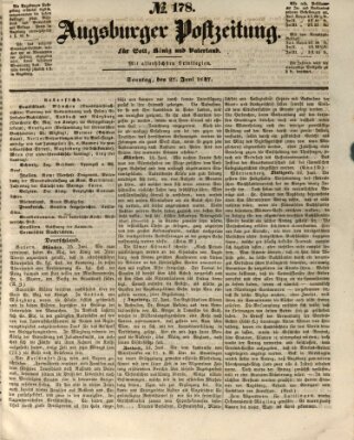 Augsburger Postzeitung Sonntag 27. Juni 1847