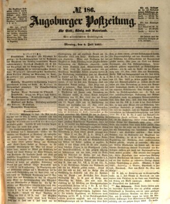 Augsburger Postzeitung Montag 5. Juli 1847