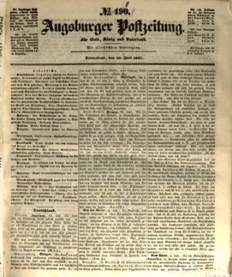 Augsburger Postzeitung Samstag 10. Juli 1847