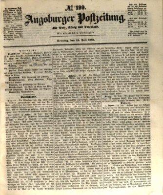 Augsburger Postzeitung Sonntag 18. Juli 1847