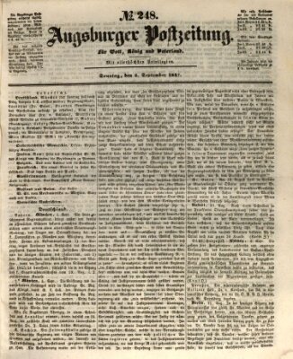 Augsburger Postzeitung Sonntag 5. September 1847