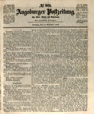 Augsburger Postzeitung Sonntag 19. September 1847