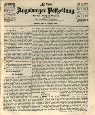 Augsburger Postzeitung Freitag 15. Oktober 1847