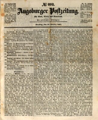 Augsburger Postzeitung Dienstag 19. Oktober 1847