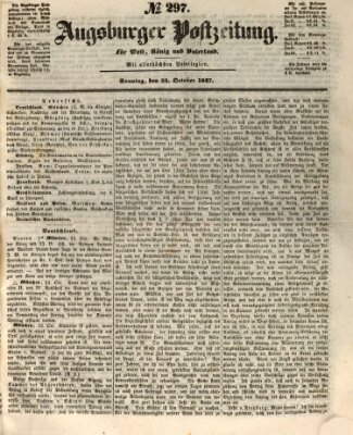 Augsburger Postzeitung Sonntag 24. Oktober 1847