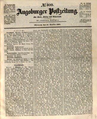 Augsburger Postzeitung Mittwoch 27. Oktober 1847