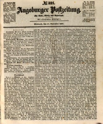 Augsburger Postzeitung Mittwoch 17. November 1847