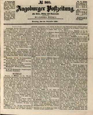 Augsburger Postzeitung Sonntag 26. Dezember 1847