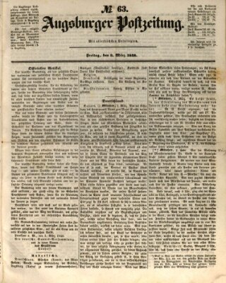 Augsburger Postzeitung Freitag 3. März 1848