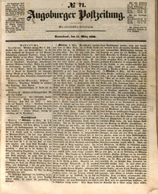 Augsburger Postzeitung Samstag 11. März 1848