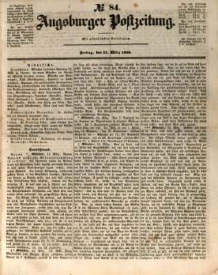 Augsburger Postzeitung Freitag 24. März 1848