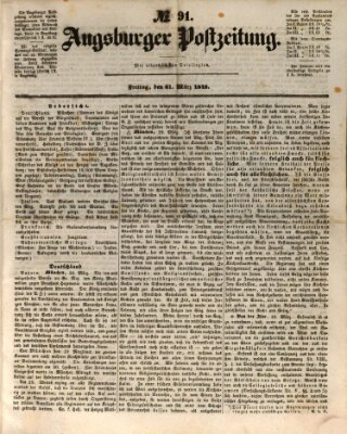 Augsburger Postzeitung Freitag 31. März 1848