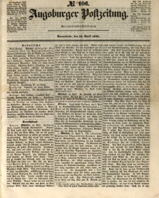 Augsburger Postzeitung Samstag 15. April 1848