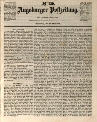 Augsburger Postzeitung Donnerstag 18. Mai 1848