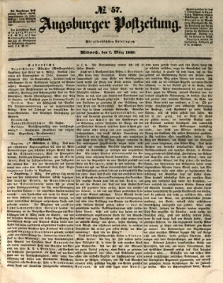 Augsburger Postzeitung Mittwoch 7. März 1849