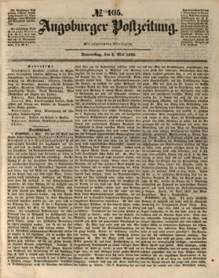 Augsburger Postzeitung Donnerstag 3. Mai 1849