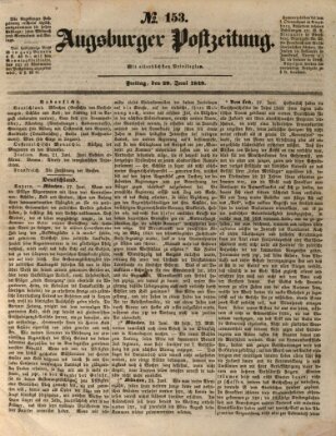 Augsburger Postzeitung Freitag 29. Juni 1849