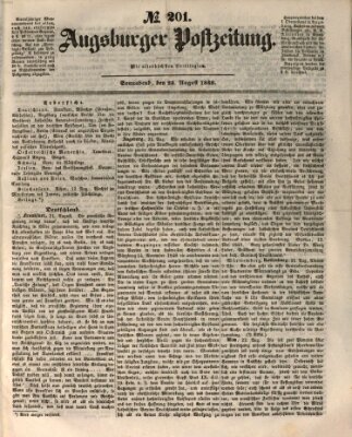Augsburger Postzeitung Samstag 25. August 1849