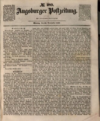 Augsburger Postzeitung Montag 26. November 1849