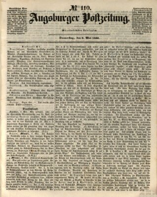 Augsburger Postzeitung Donnerstag 9. Mai 1850