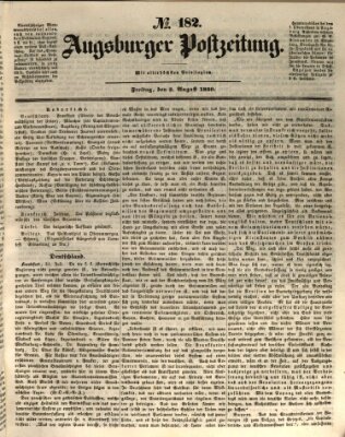 Augsburger Postzeitung Freitag 2. August 1850
