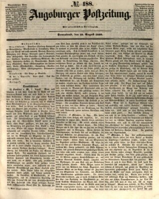 Augsburger Postzeitung Samstag 10. August 1850