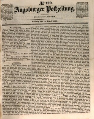 Augsburger Postzeitung Dienstag 13. August 1850