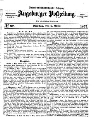 Augsburger Postzeitung Dienstag 6. April 1852