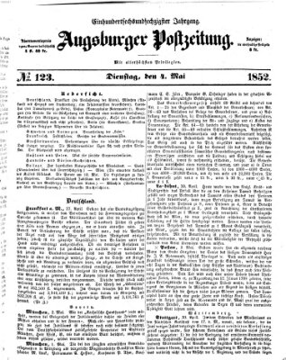 Augsburger Postzeitung Dienstag 4. Mai 1852
