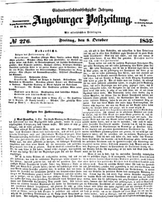 Augsburger Postzeitung Freitag 8. Oktober 1852