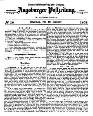 Augsburger Postzeitung Dienstag 18. Januar 1853