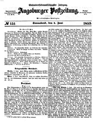 Augsburger Postzeitung Samstag 4. Juni 1853
