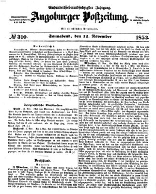 Augsburger Postzeitung Samstag 12. November 1853